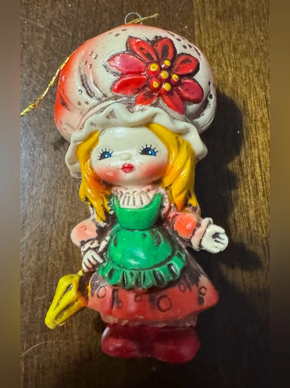 Vintage Rubber Molded Christmas Ornaments  lot of 7